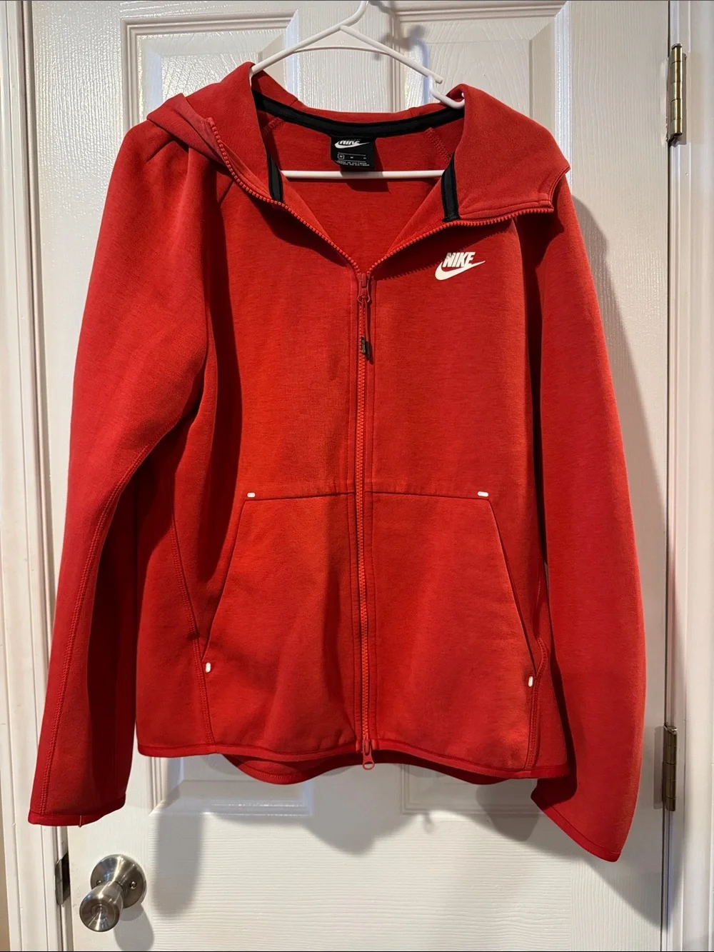 Nike Men's Sportswear Tech Fleece Zip Hoodie In Mystic Red size medium